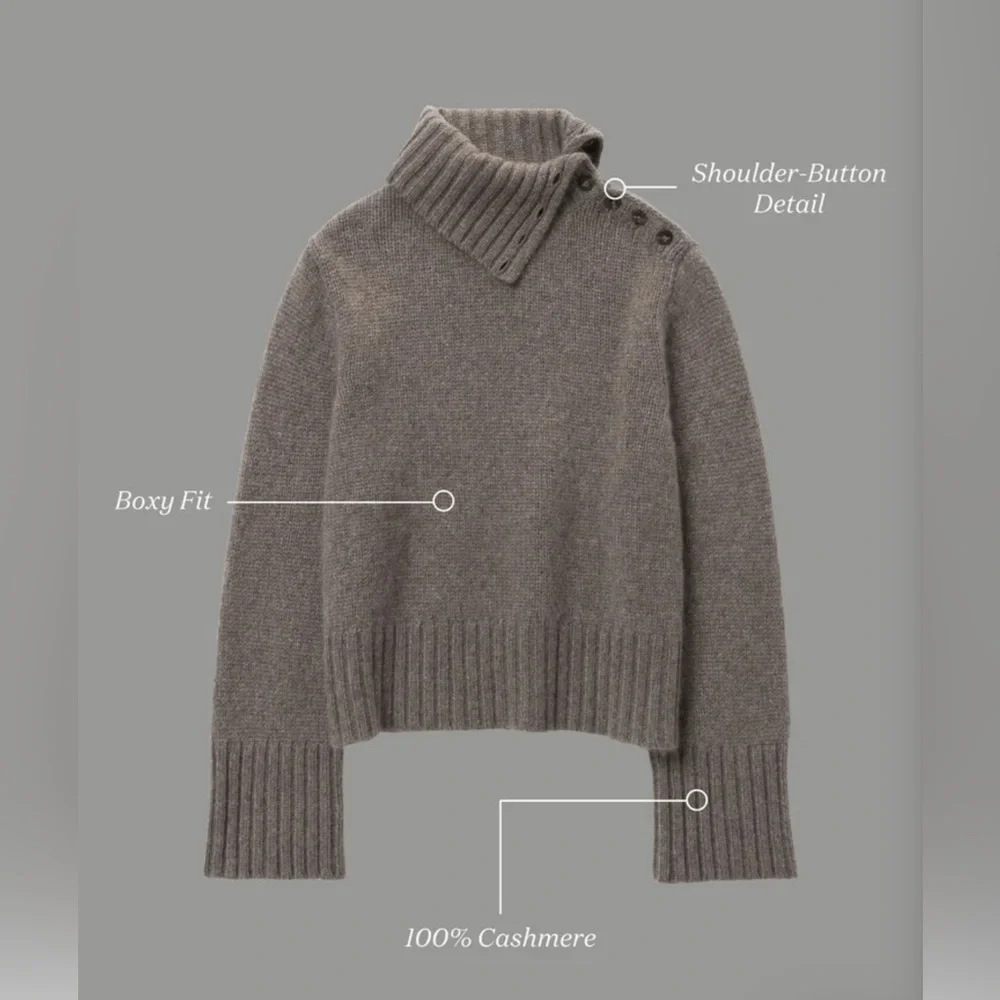 Jenni Kayne Cashmere Jackie Sweater in Taupe size XS - Picture 4 of 6